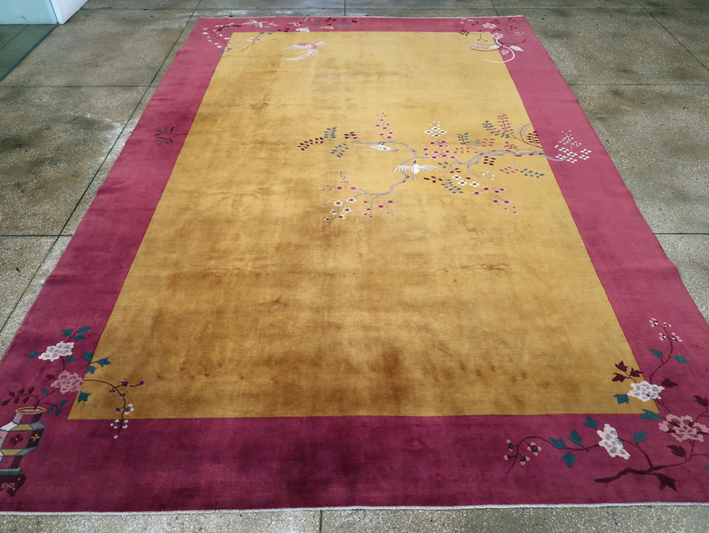Vintage Chinese Art Deco Room Size Carpet, No.31134 - Staging
