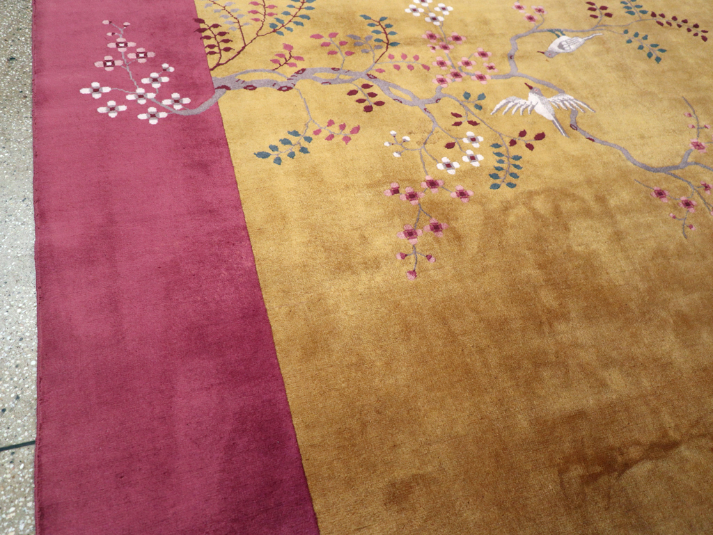Vintage Chinese Art Deco Room Size Carpet, No.31134 - Staging