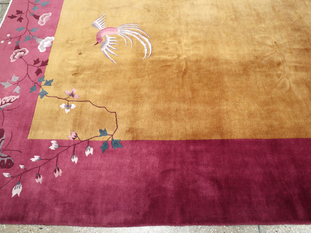 Vintage Chinese Art Deco Room Size Carpet, No.31134 - Staging