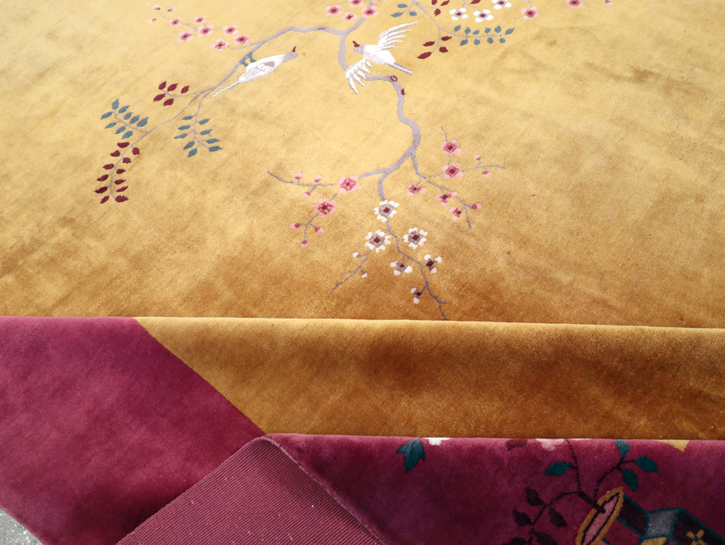 Vintage Chinese Art Deco Room Size Carpet, No.31134 - Staging