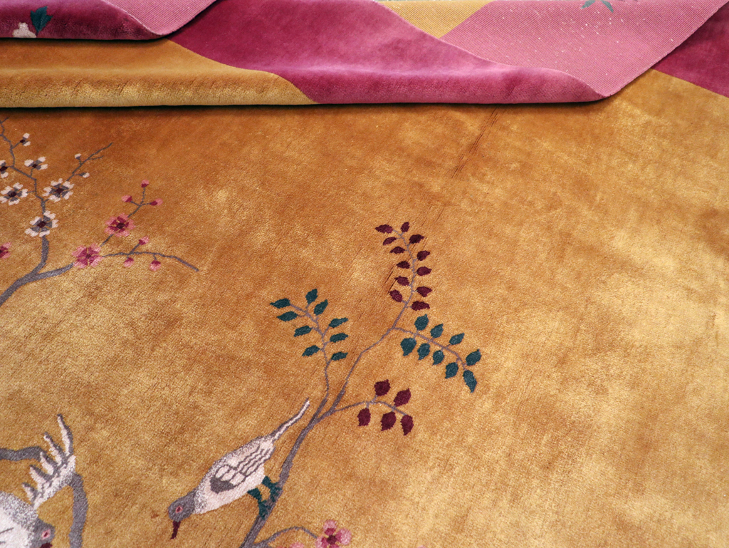 Vintage Chinese Art Deco Room Size Carpet, No.31134 - Staging