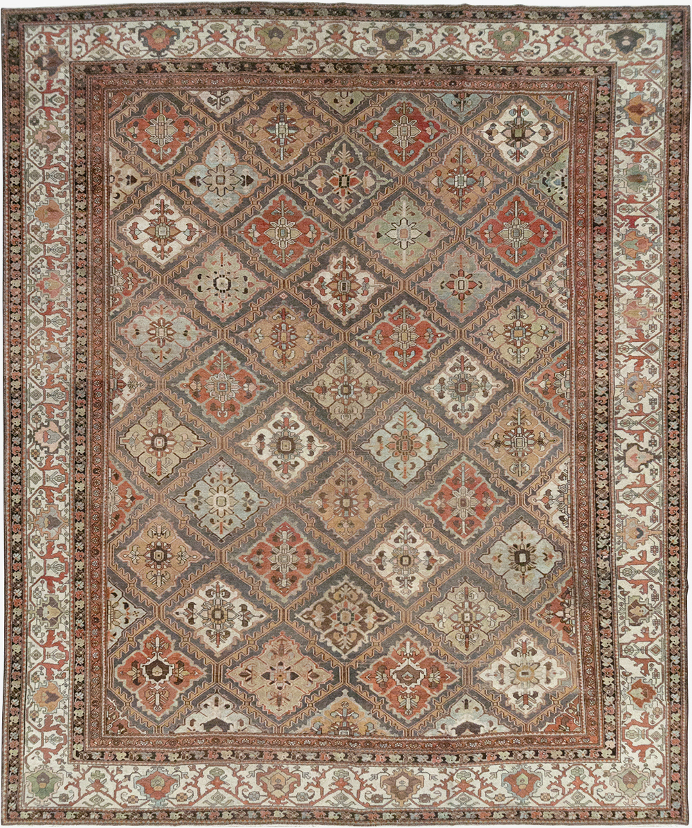 Antique Persian Bakhtiari Room Size Carpet, No.31136 - Staging