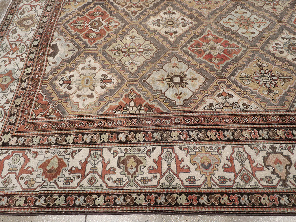 Antique Persian Bakhtiari Room Size Carpet, No.31136 - Staging