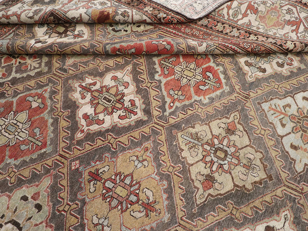 Antique Persian Bakhtiari Room Size Carpet, No.31136 - Staging
