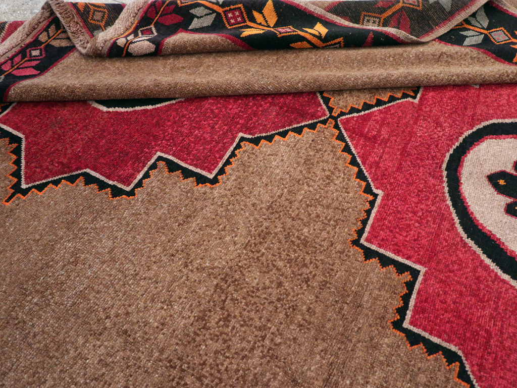 Vintage Turkish Anatolian Tribal Room Size Carpet, No.31141 - Staging