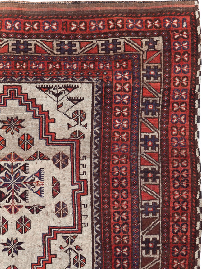 Vintage Persian Baluch Accent Rug, No.31147 - Staging