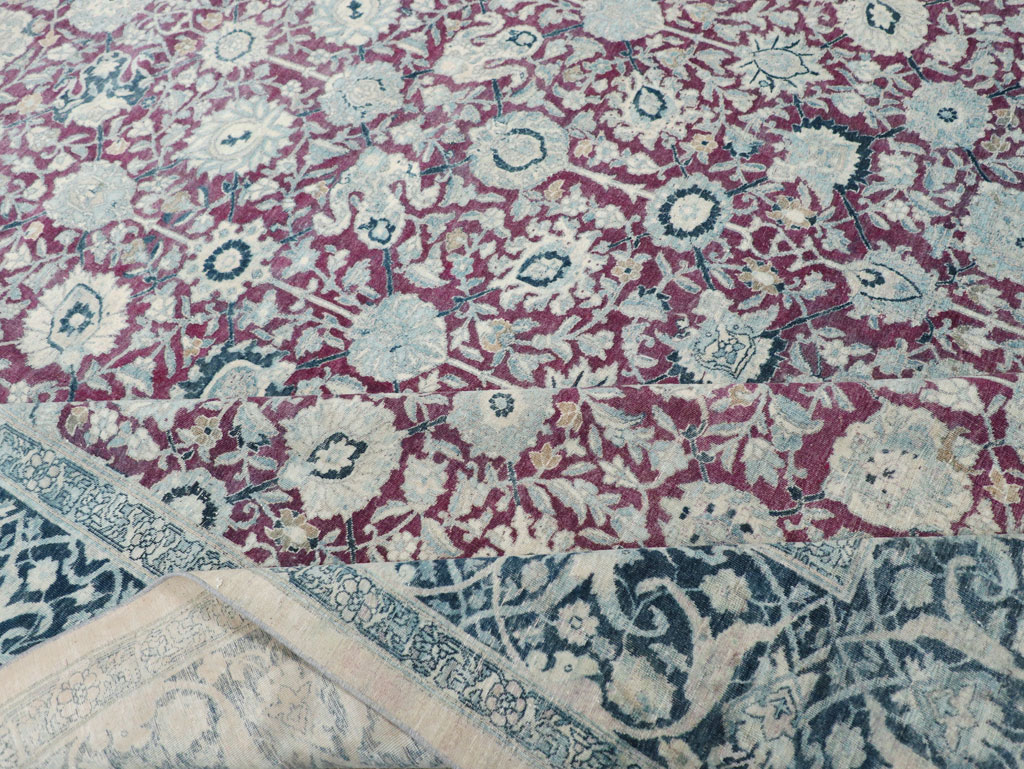 Antique Persian Tabriz Large Room Size Carpet, No.31151 - Staging