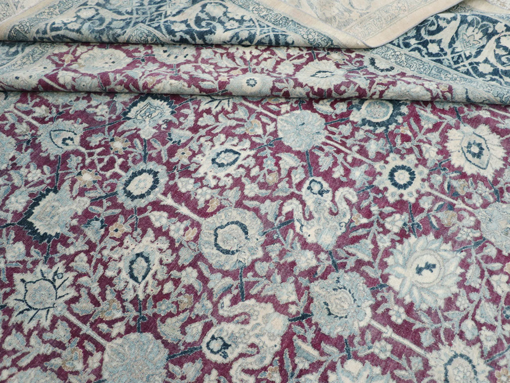 Antique Persian Tabriz Large Room Size Carpet, No.31151 - Staging