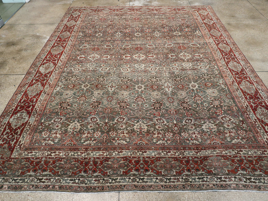 Antique Persian Bidjar Room Size Carpet, No.31162 - Staging