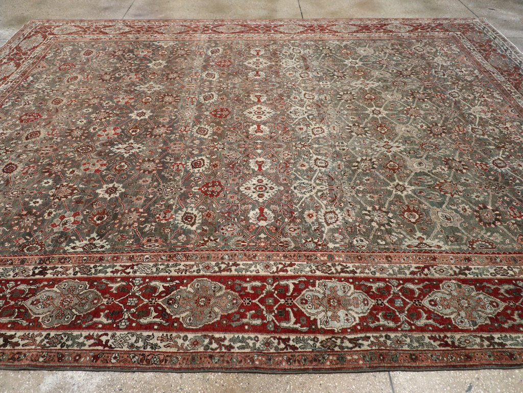 Antique Persian Bidjar Room Size Carpet, No.31162 - Staging
