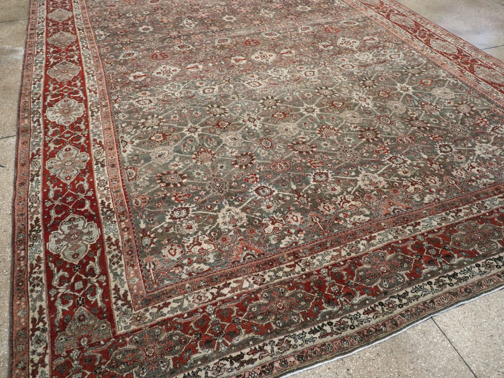 Antique Persian Bidjar Room Size Carpet, No.31162 - Staging