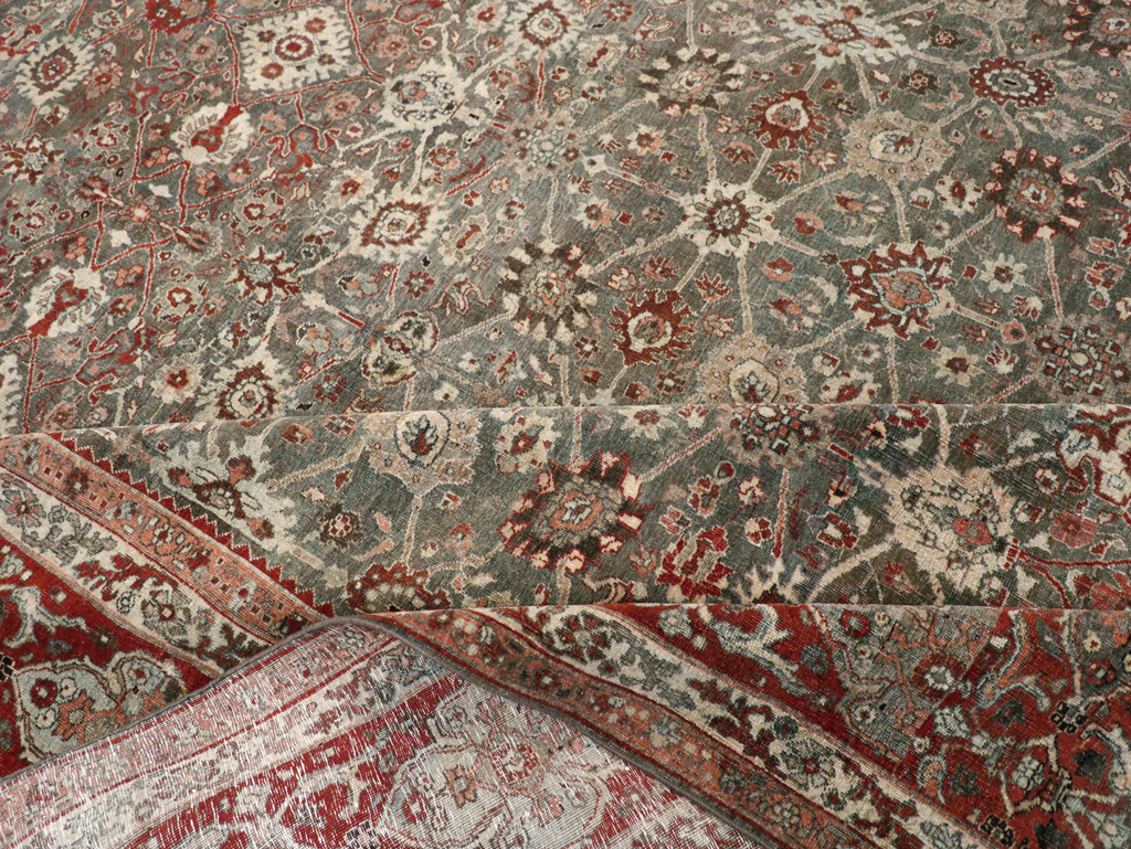 Antique Persian Bidjar Room Size Carpet, No.31162 - Staging