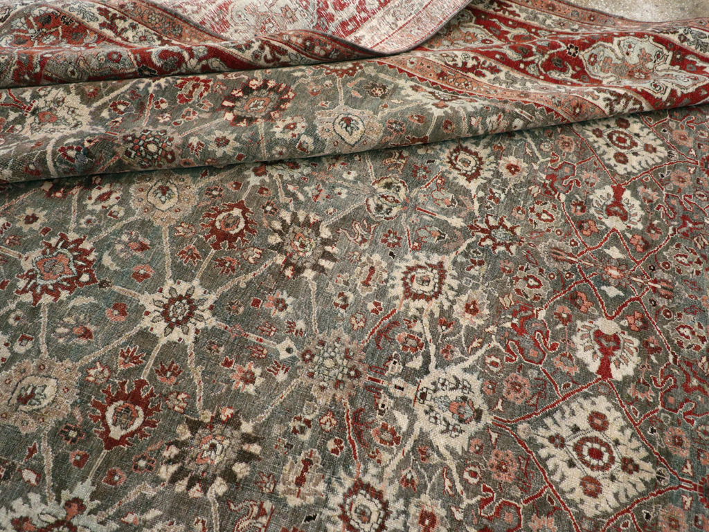 Antique Persian Bidjar Room Size Carpet, No.31162 - Staging