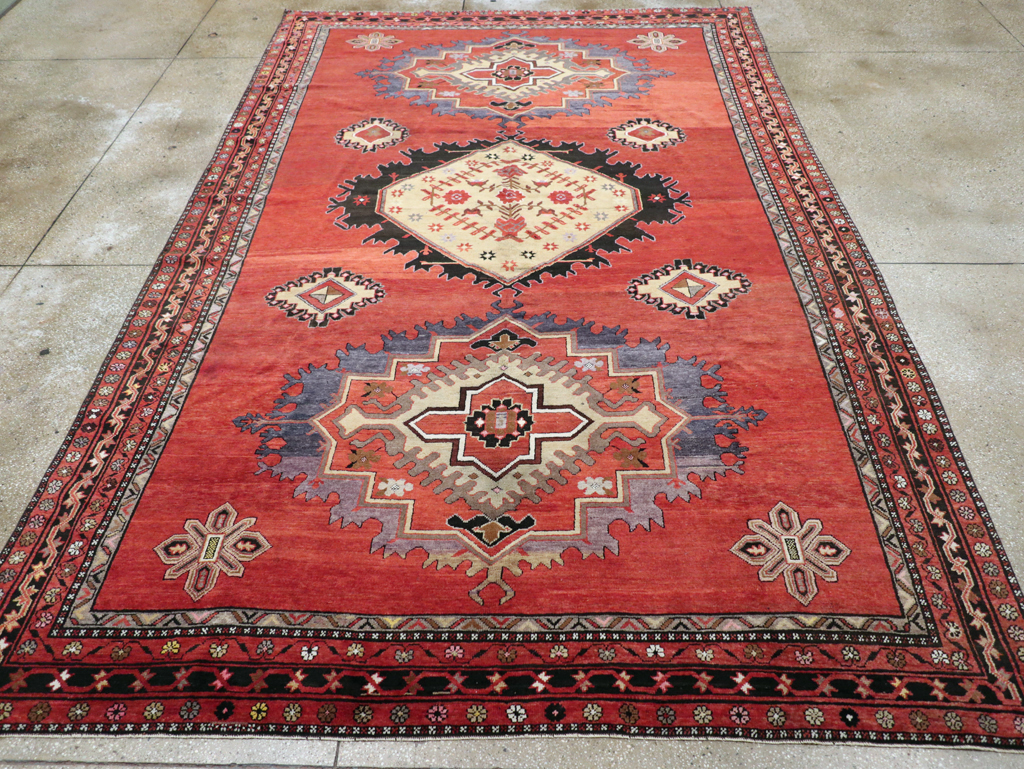 Vintage Turkish Anatolian Room Size Carpet, No.31166 - Staging