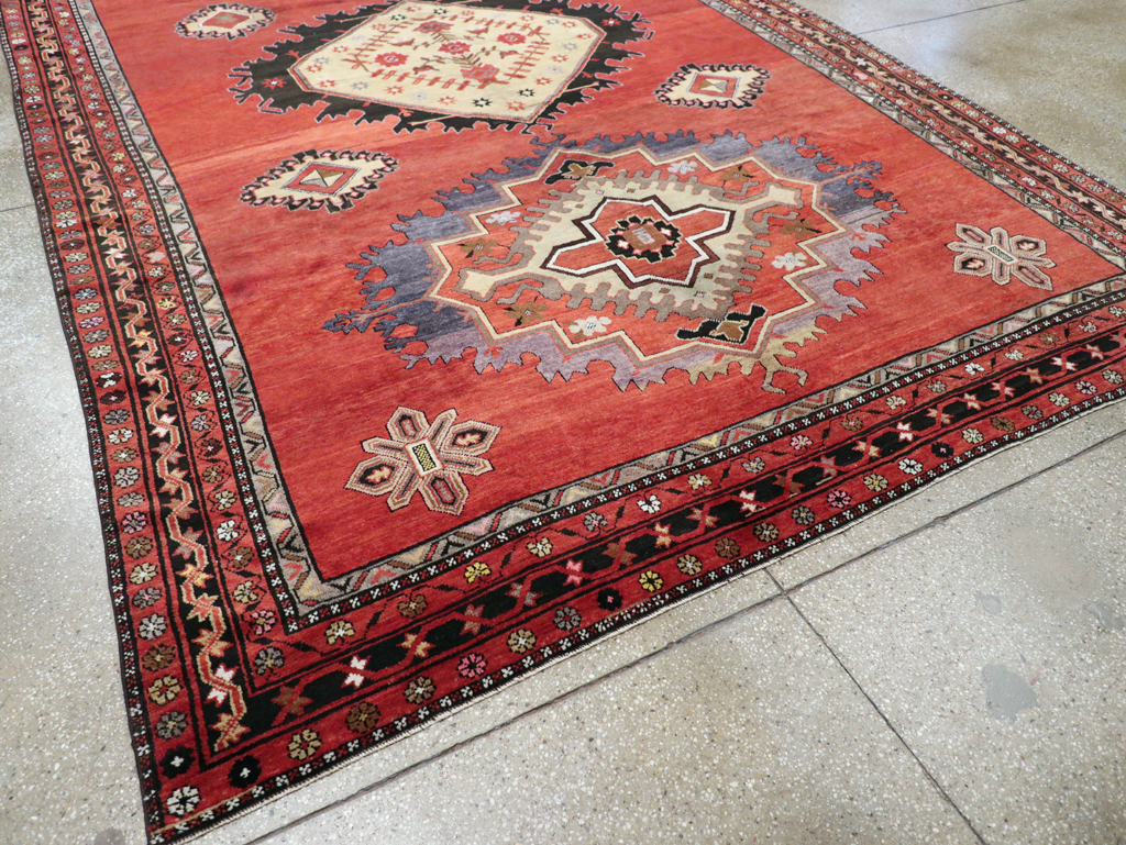 Vintage Turkish Anatolian Room Size Carpet, No.31166 - Staging