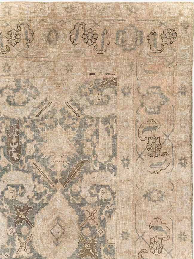 Antique Persian Tabriz Small Room Size Carpet, No.31167 - Staging