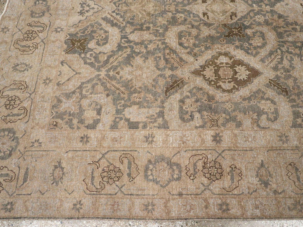 Antique Persian Tabriz Small Room Size Carpet, No.31167 - Staging
