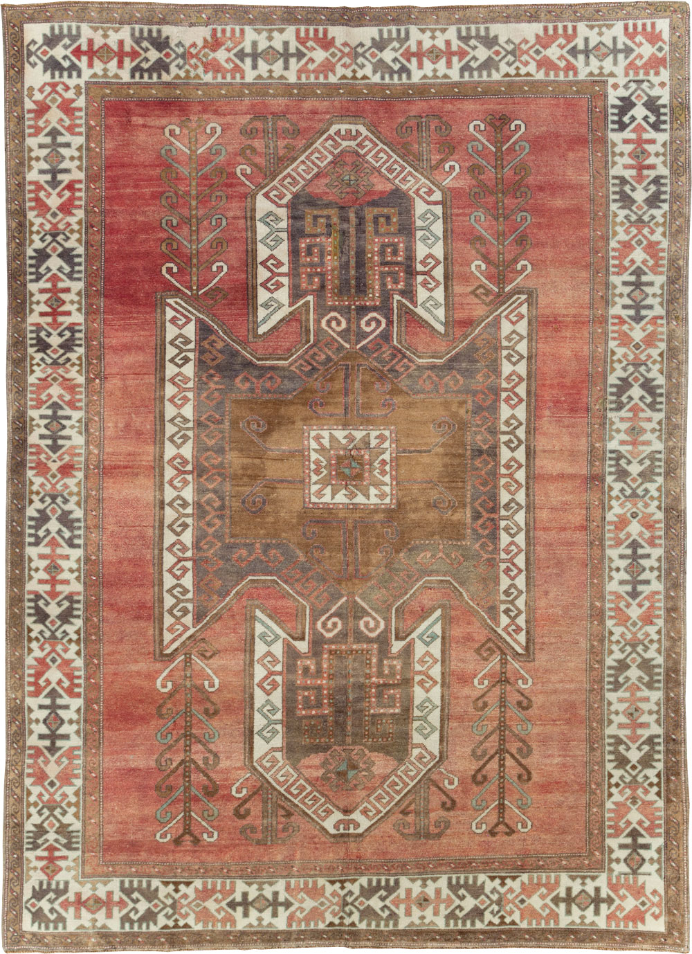 Vintage Turkish Anatolian Small Room Size Carpet, No.31168 - Staging