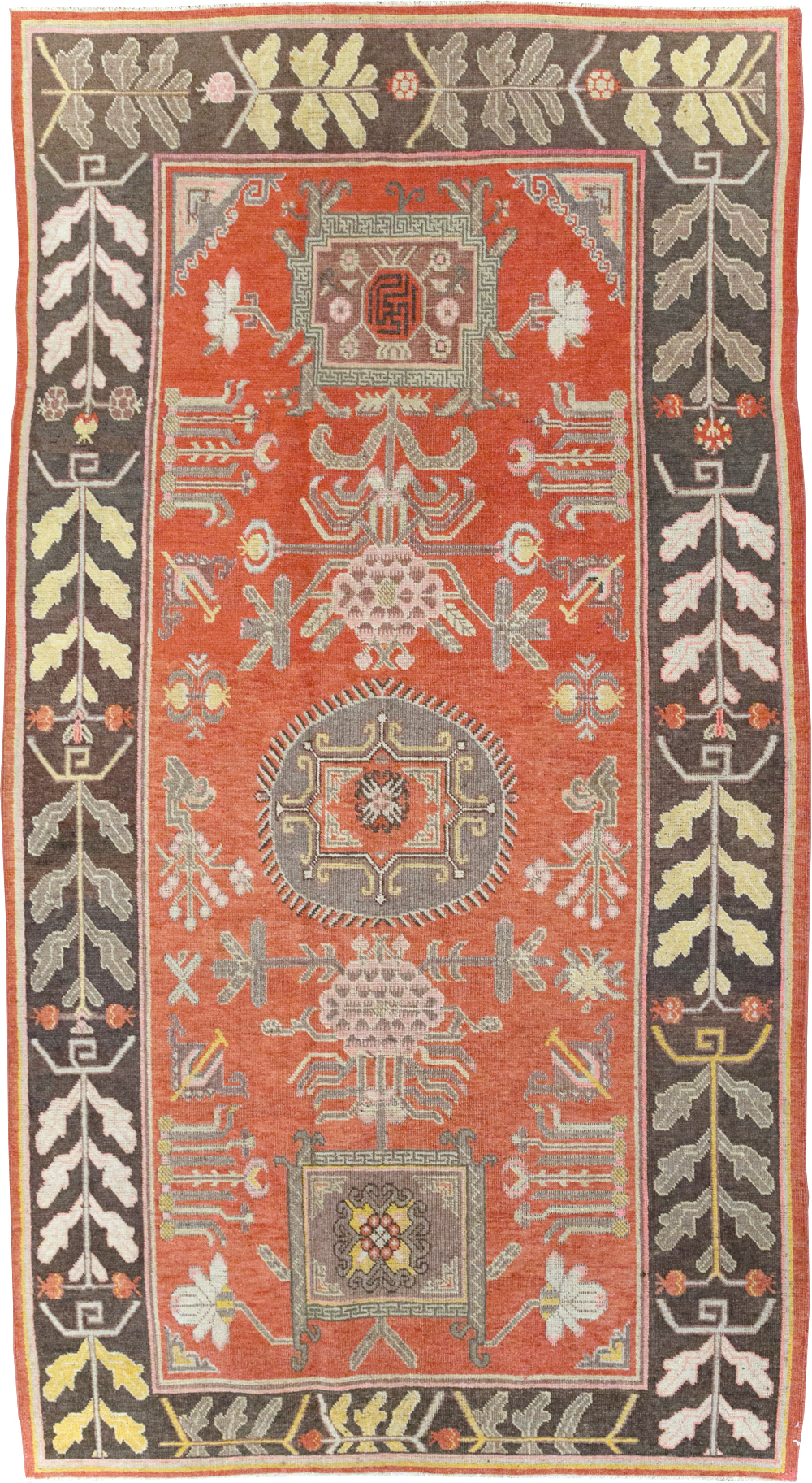 Antique Khotan Carpet, No.31173 - Staging