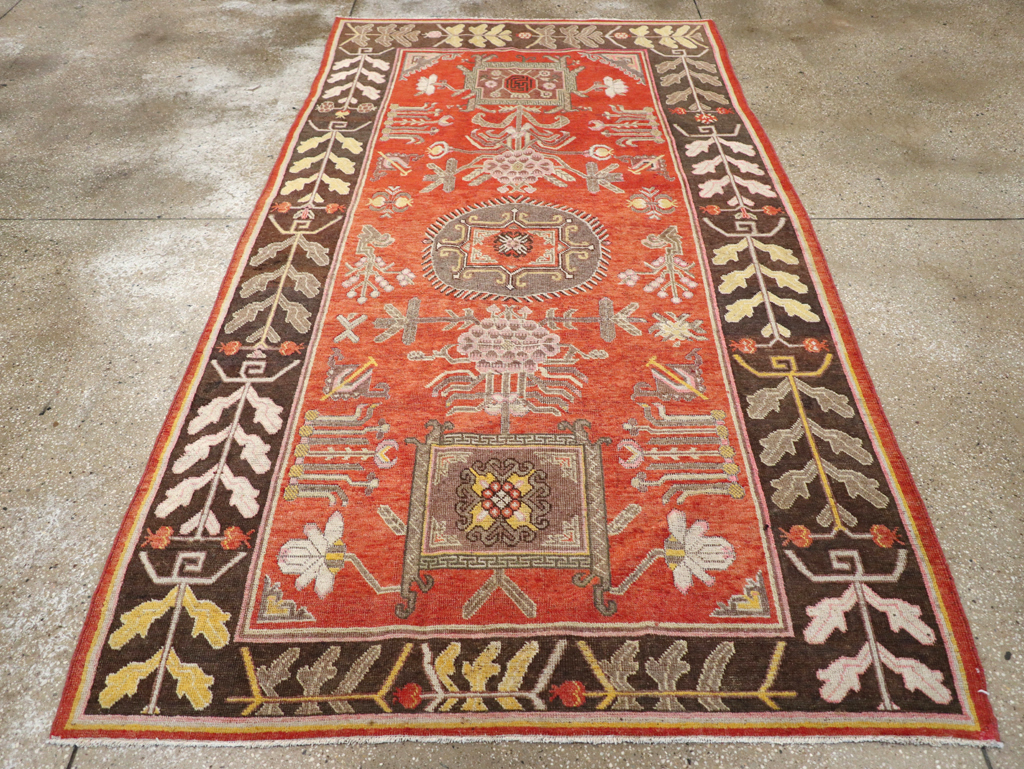 Antique Khotan Carpet, No.31173 - Staging