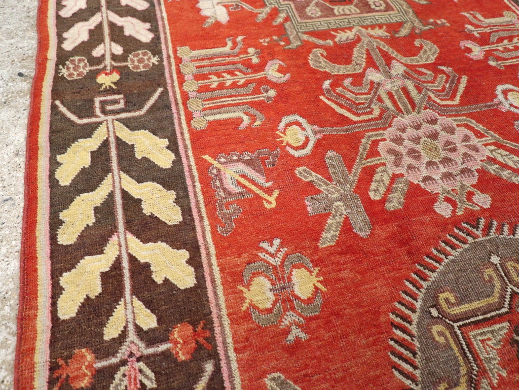 Antique Khotan Carpet, No.31173 - Staging