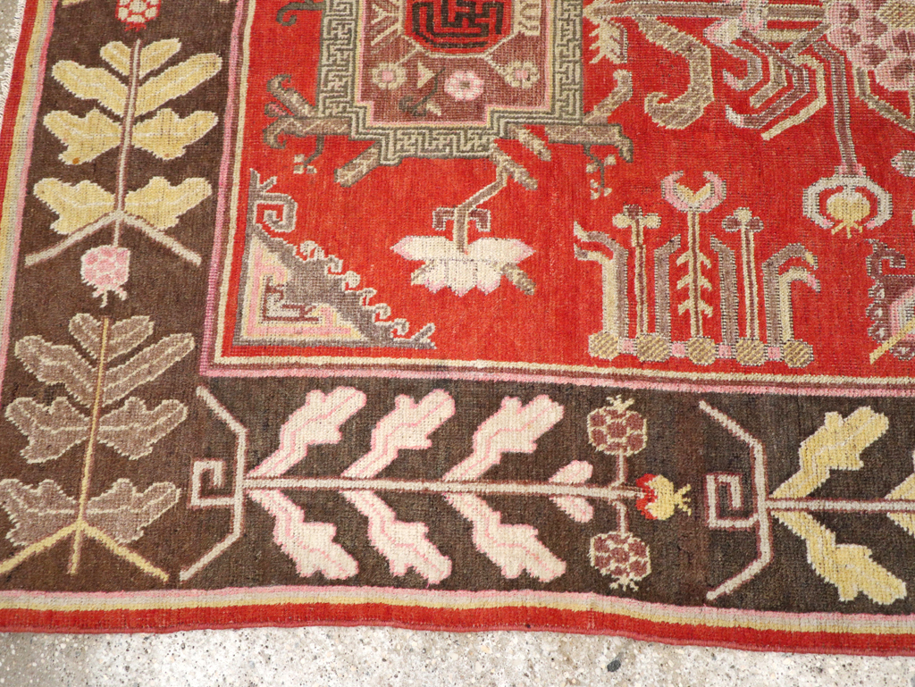 Antique Khotan Carpet, No.31173 - Staging