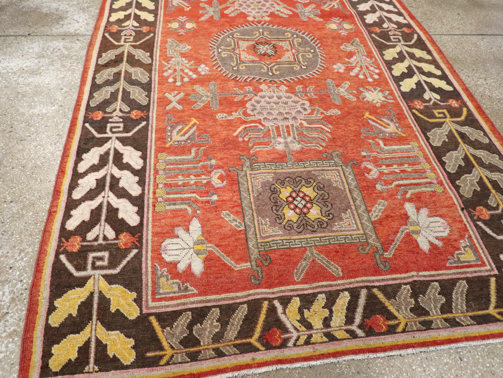 Antique Khotan Carpet, No.31173 - Staging