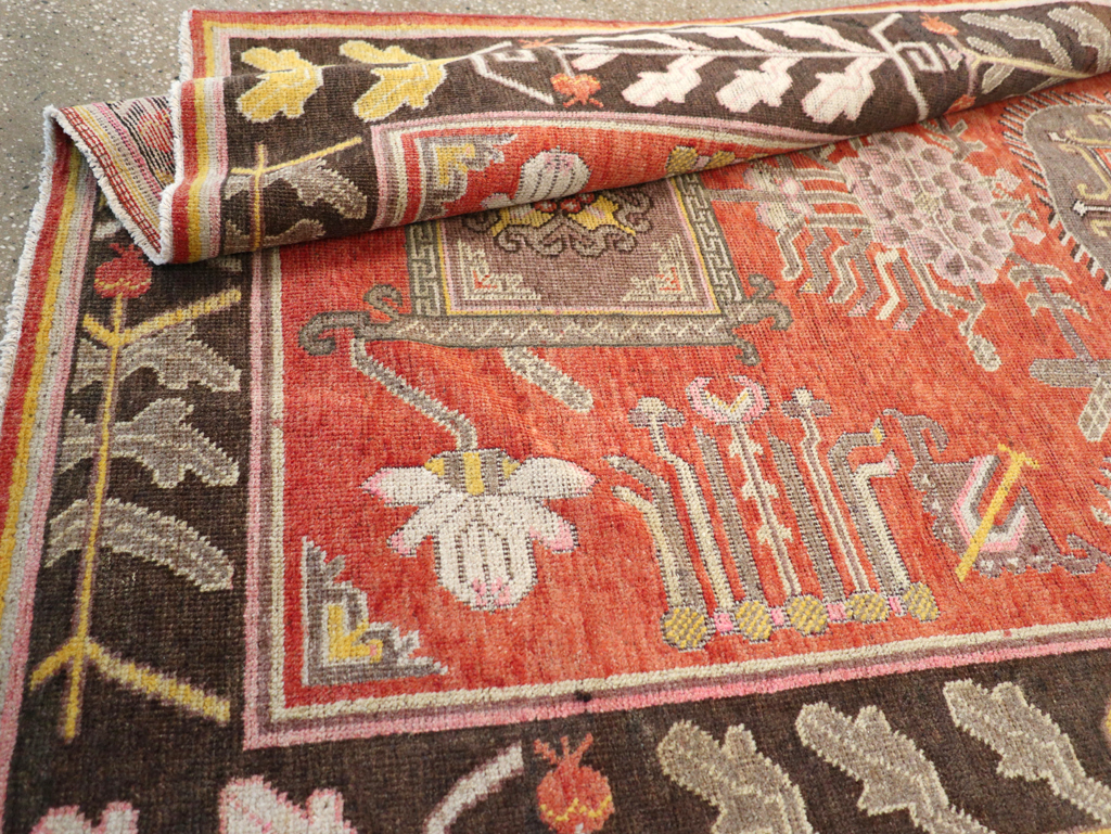 Antique Khotan Carpet, No.31173 - Staging