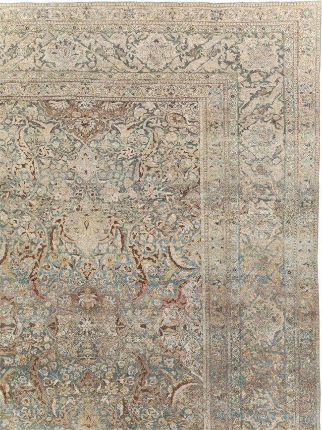 Antique Persian Isfahan Oversize Carpet, No.31174 - Staging