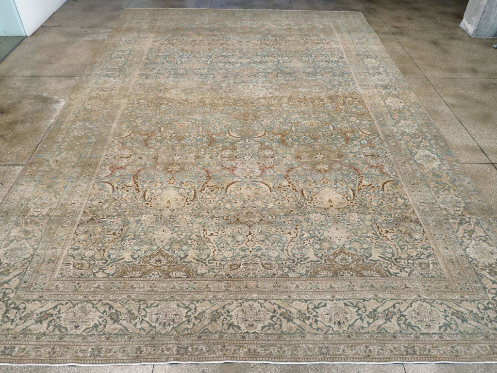 Antique Persian Isfahan Oversize Carpet, No.31174 - Staging