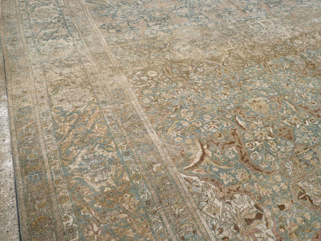 Antique Persian Isfahan Oversize Carpet, No.31174 - Staging