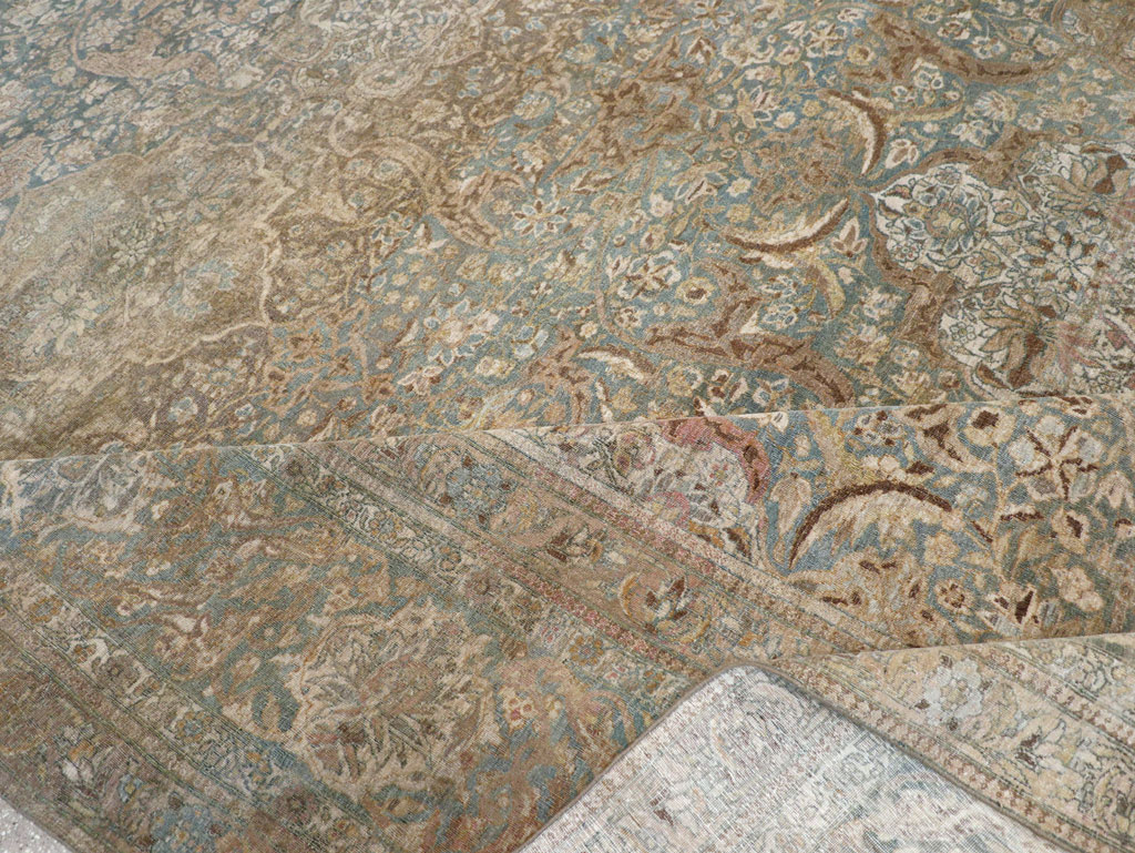 Antique Persian Isfahan Oversize Carpet, No.31174 - Staging