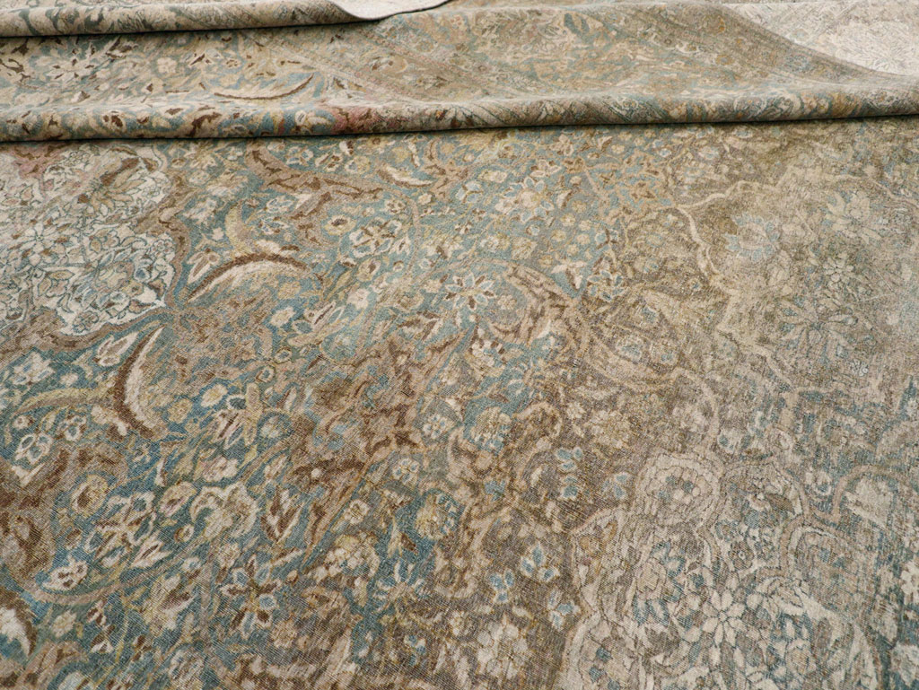 Antique Persian Isfahan Oversize Carpet, No.31174 - Staging