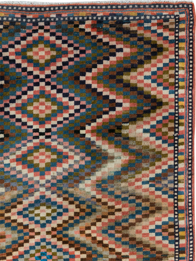 Vintage Persian Mahal Rug, No.31184 - Staging
