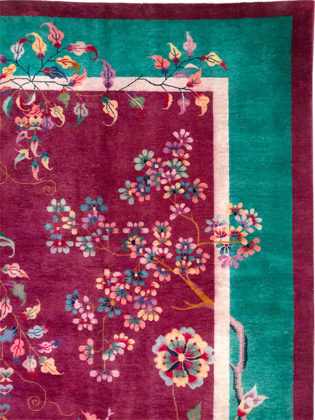 Vintage Chinese Art Deco Room Size Carpet, No.31185 - Staging