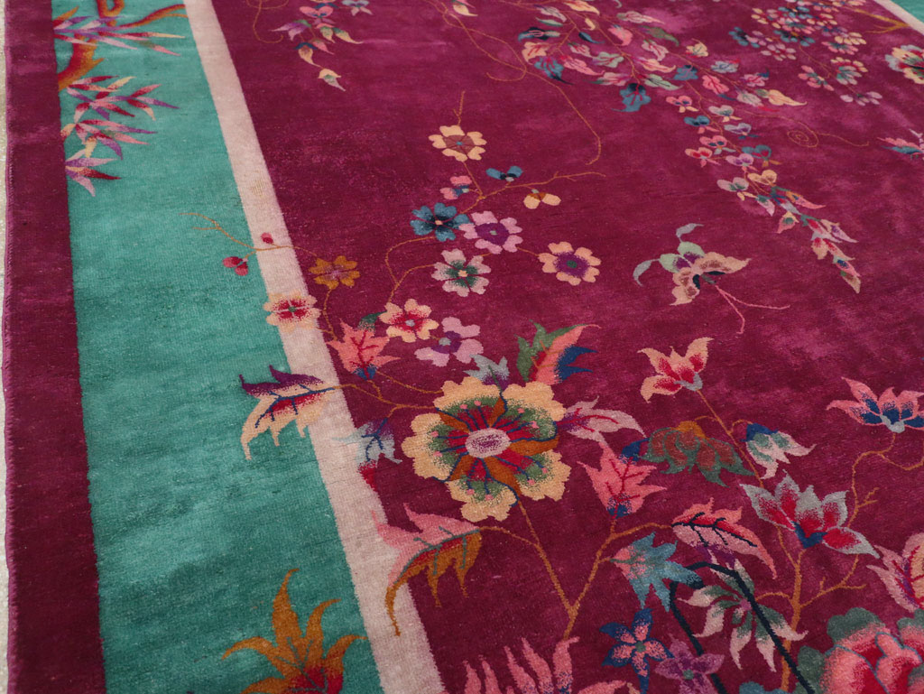 Vintage Chinese Art Deco Room Size Carpet, No.31185 - Staging