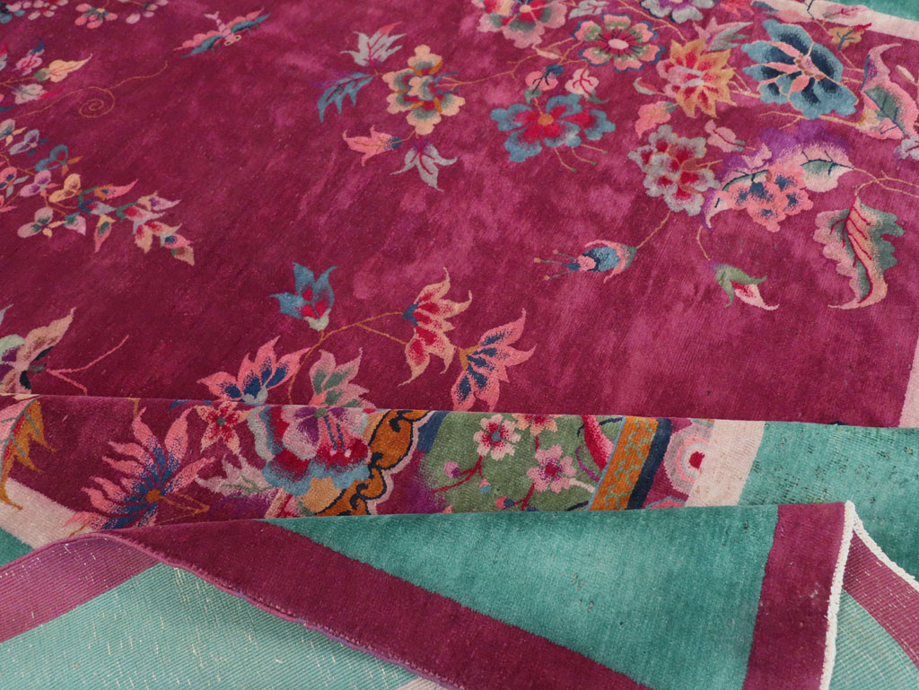 Vintage Chinese Art Deco Room Size Carpet, No.31185 - Staging