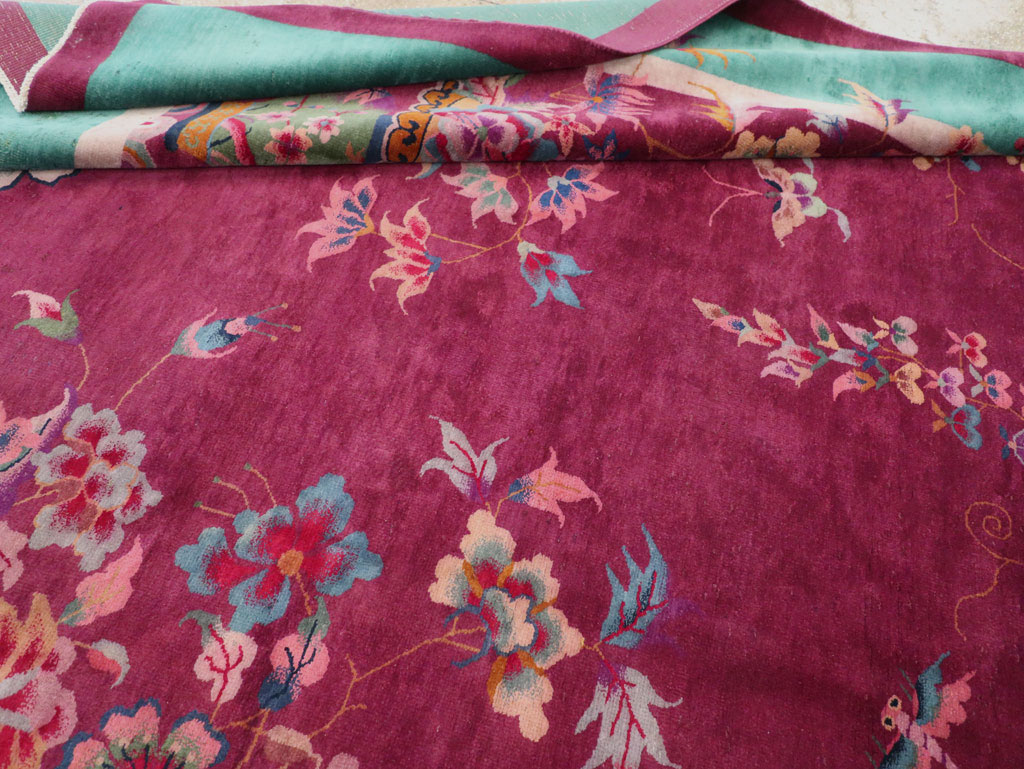 Vintage Chinese Art Deco Room Size Carpet, No.31185 - Staging