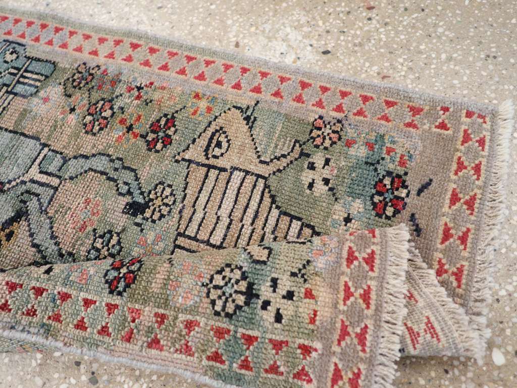 Antique Persian Malayer Pictorial Rug (Pair: 2 of 2), No.31187 - Staging