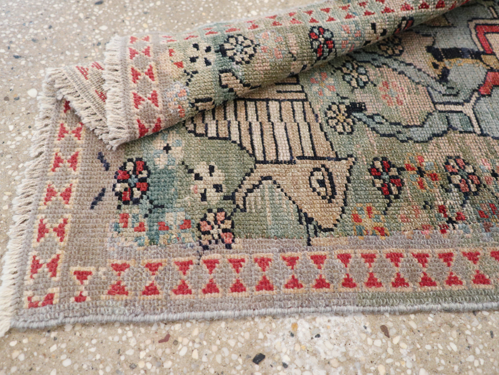 Antique Persian Malayer Pictorial Rug (Pair: 2 of 2), No.31187 - Staging