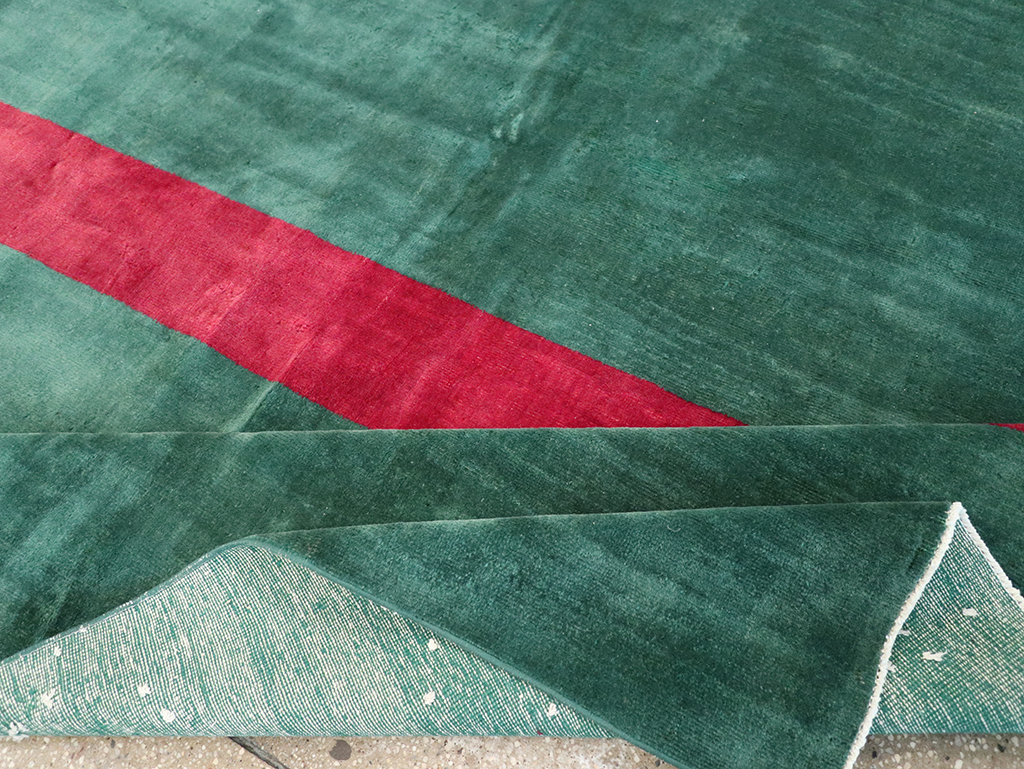 Vintage Anatolian Deco Style Carpet, No.31188 - Staging