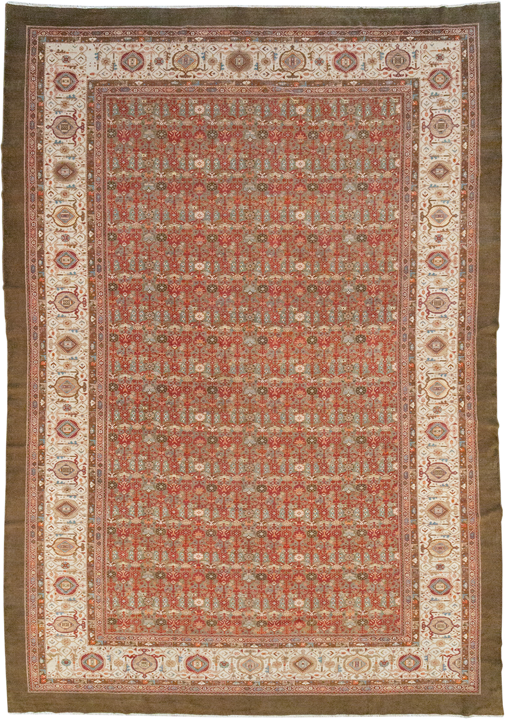 Vintage Persian Malayer Large Carpet, No.31194 - Staging