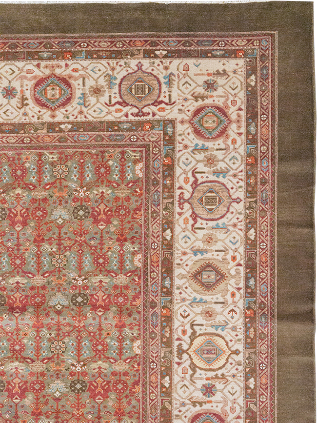Vintage Persian Malayer Large Carpet, No.31194 - Staging