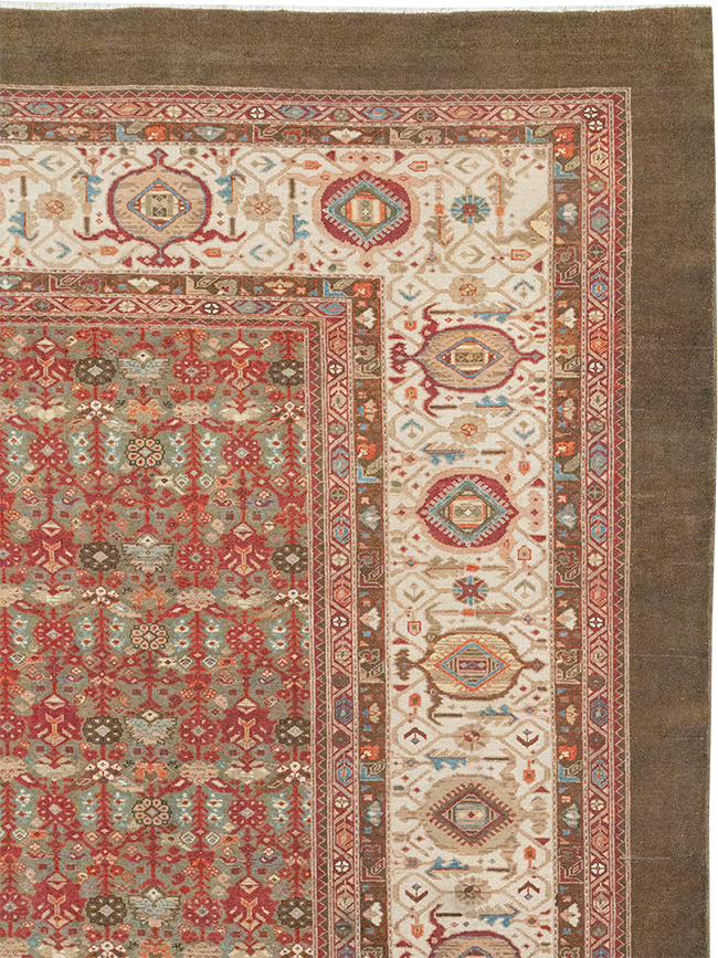 Vintage Persian Malayer Large Carpet, No.31194 - Staging