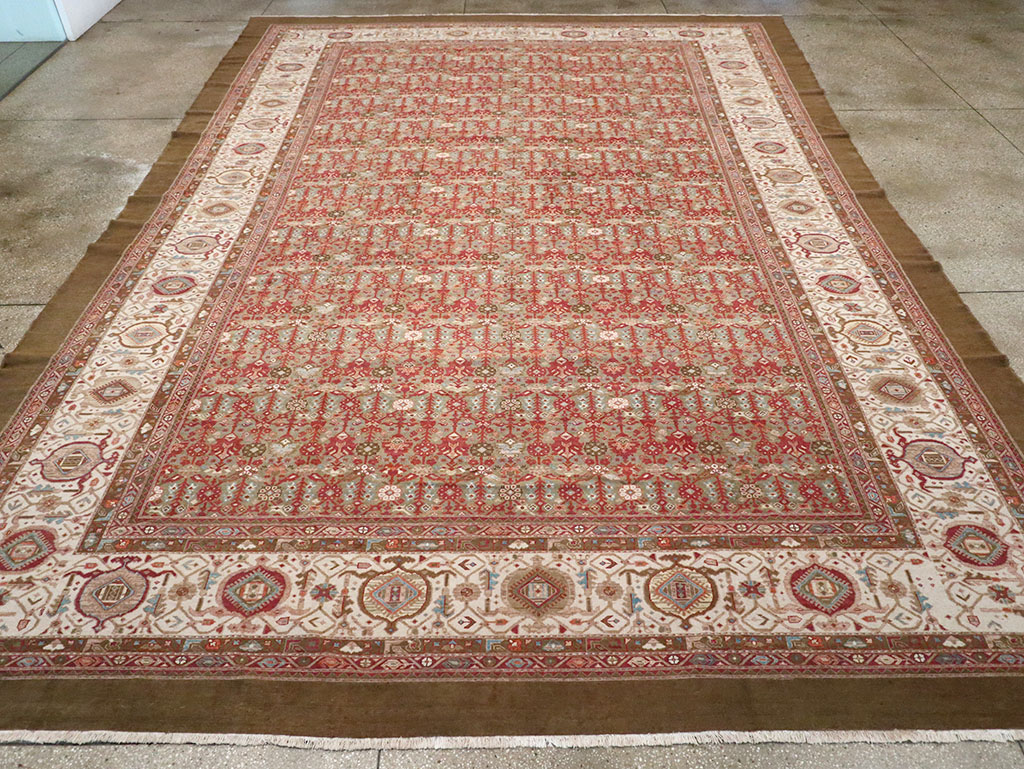 Vintage Persian Malayer Large Carpet, No.31194 - Staging