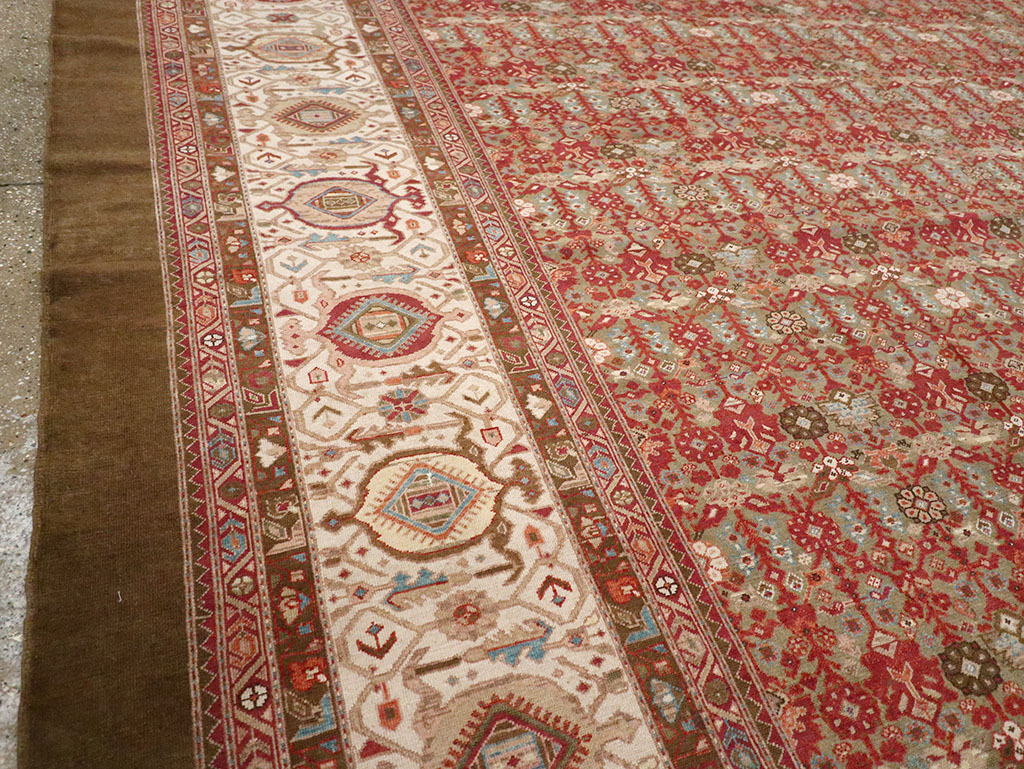Vintage Persian Malayer Large Carpet, No.31194 - Staging