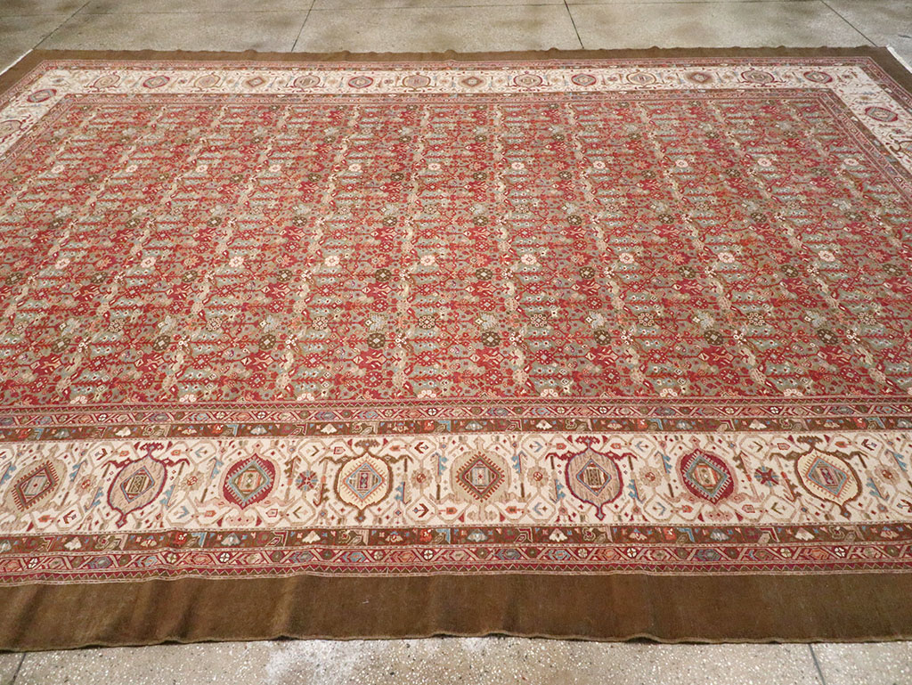 Vintage Persian Malayer Large Carpet, No.31194 - Staging