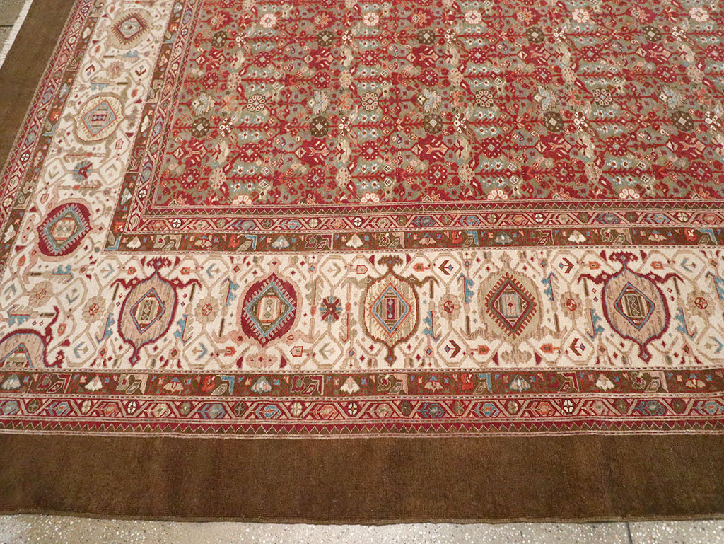 Vintage Persian Malayer Large Carpet, No.31194 - Staging