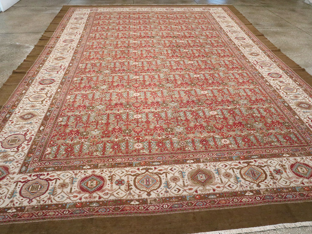 Vintage Persian Malayer Large Carpet, No.31194 - Staging
