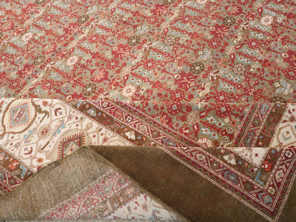 Vintage Persian Malayer Large Carpet, No.31194 - Staging